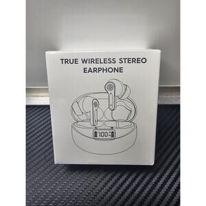 Wireless Earbuds Bluetooth 5.4 Bass Stereo, EarBuds w Noise Cancelling Mic,White